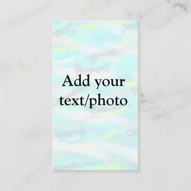 Einfache Pastellfarben Glitzer hinzufügen Foto Visitenkarte (Vorderseite)