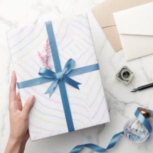 Einfache, pastellfarbene Streifen Geschenkpapier
