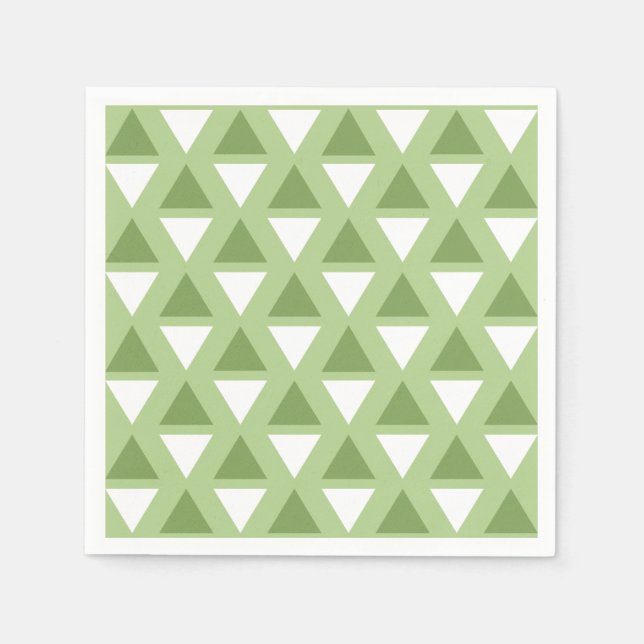 Einfache pastellgrüne geometrische Muster Serviette (Vorderseite)
