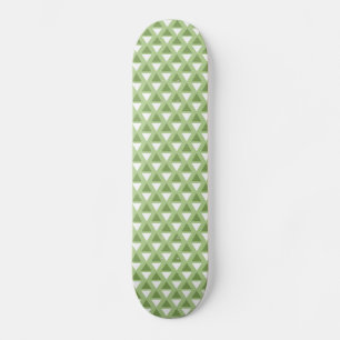 Einfache pastellgrüne geometrische Muster Skateboard