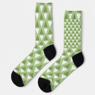 Einfache pastellgrüne geometrische Muster Socken