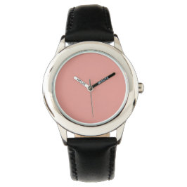 Einfache pastellrosa Flamingo-Farbe Armbanduhr