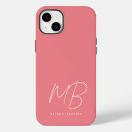 Einfache Pastellrosa Minimalistischer Name für zwe Case-Mate iPhone 14 Plus Hülle