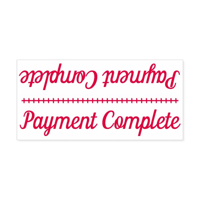 Einfache "Payment Complete"-Briefmarke aus Kautsch Permastempel (Design)