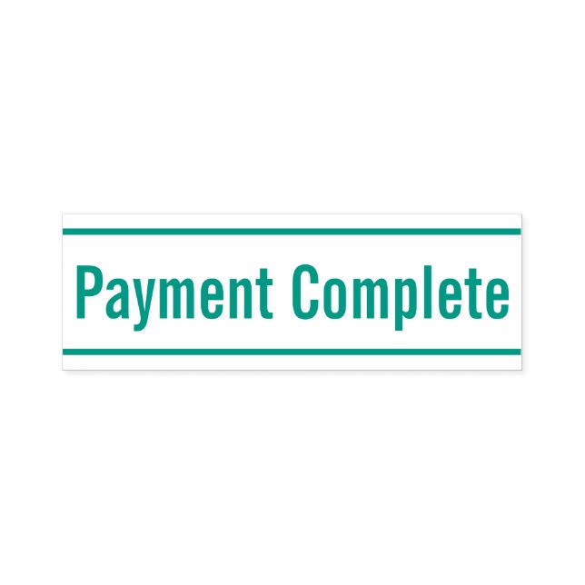 Einfache "Payment Complete"-Briefmarke aus Kautsch Permastempel (Design)