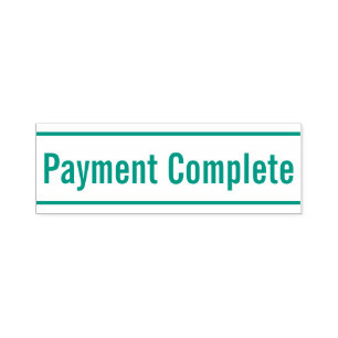 Einfache "Payment Complete"-Briefmarke Permastempel
