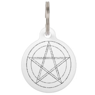 Einfache Pentagramm Haustiermarke
