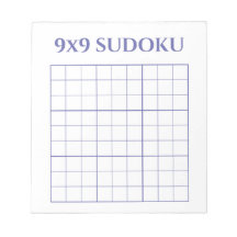 Einfache Periwinkle und weiße 9x9-Sudoku-Vorlage