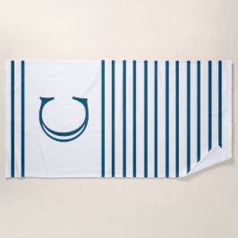 Einfache Personalisiert Ocean Blue Line Strandtuch