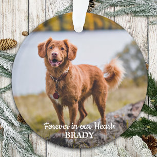 Einfache Personalisierte 2-Foto-Beileid-Memorial Ornament