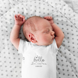 Einfache Personalisierte Baby Bodysuit Strampler