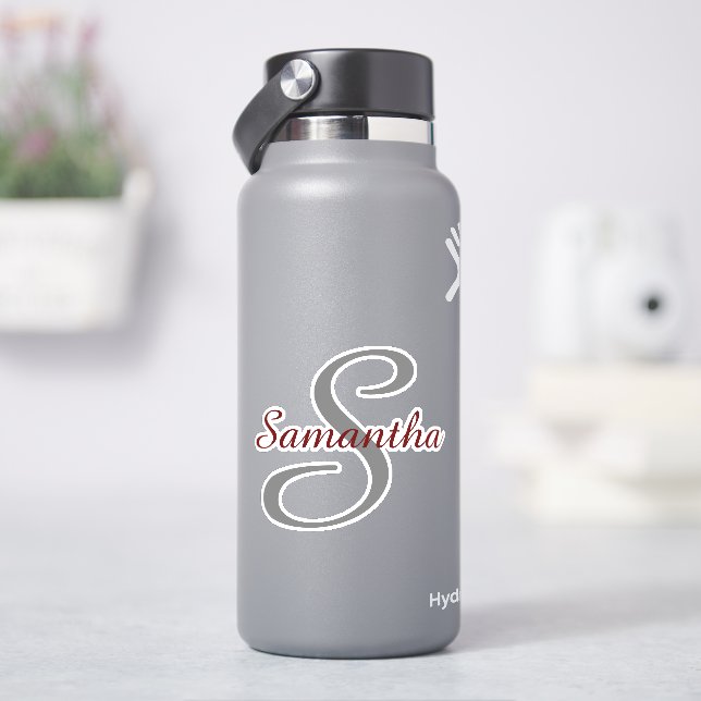 Einfache personalisierte Bezeichnung Aufkleber (HydroFlask)