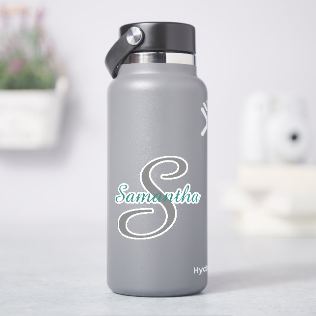 Einfache personalisierte Bezeichnung Aufkleber (HydroFlask)