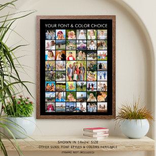 Einfache Personalisierte FotoCollage mit 45 m² Poster