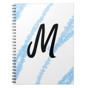 Einfache personalisierte Glitter-Monogramm-Backen- Notizblock