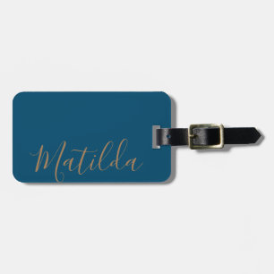 Einfache Personalisierte Goldbezeichnung (Solid Co Gepäckanhänger