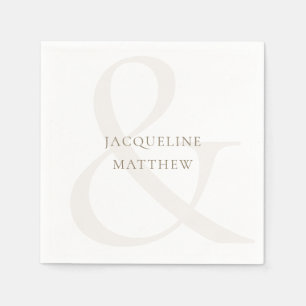 Einfache Personalisierte Goldtexte Hochzeit von Na Serviette