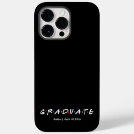 Einfache Personalisierte Graduierung in Schwarz un Case-Mate iPhone 14 Pro Max Hülle