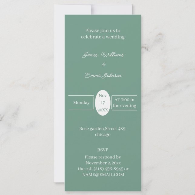 Einfache Personalisierte Hochzeit Save The Date (Vorderseite)