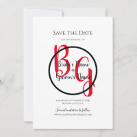 Einfache Personalisierte Initialen zum Hochzeitsta