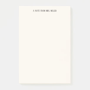 Einfache Personalisierte Lehrerin Post-it Klebezettel