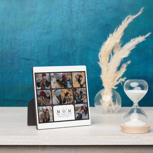 Einfache Personalisierte Liebe Mama 8 Foto Collage Fotoplatte (InSitu)