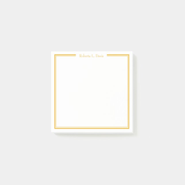 Einfache personalisierte Linien Post-it Klebezettel (Vorderseite)