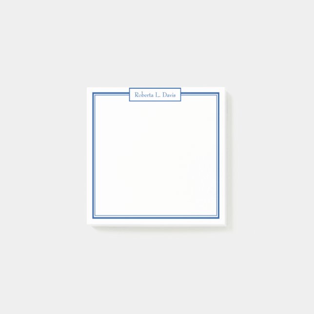 Einfache personalisierte Linien Post-it Klebezettel (Vorderseite)