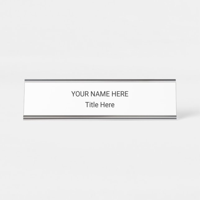 Einfache personalisierte Namensschild & Schreibtis (Vorderseite )