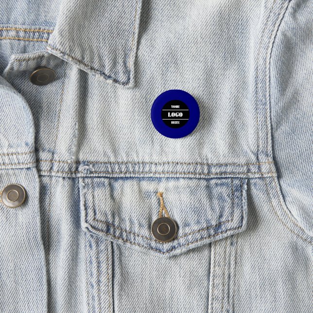 Einfache personalisierte Navy-Button mit Volltonfa Button (Beispiel)