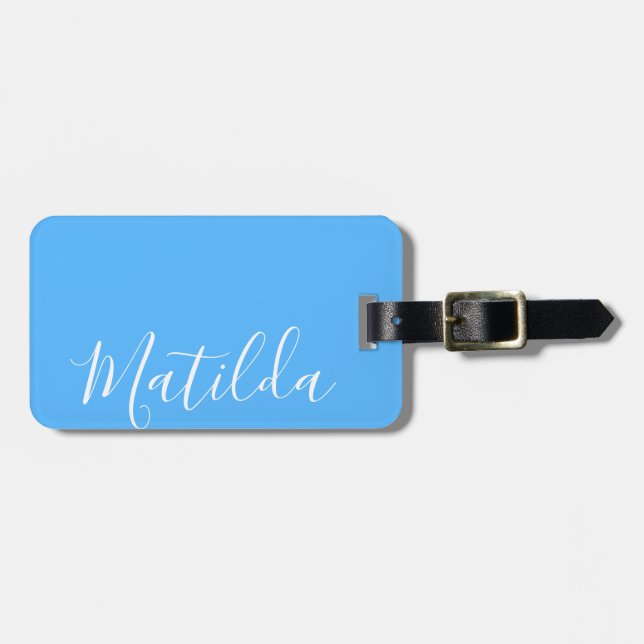 Einfache Personalisierte Neon-Farbe Gepäckanhänger (Vorderseite horizontal)