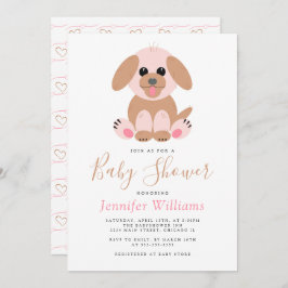 Einfache Personalisierte neutrale Babydusche für W Einladung