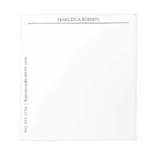 Einfache Personalisierte Notepad Notizblock