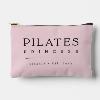 Einfache personalisierte rosafarbene Pilates-Prinz Zubehörtasche