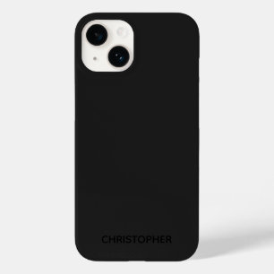 Einfache Personalisierte Schwarz auf Black Case-Ma Case-Mate iPhone 14 Hülle