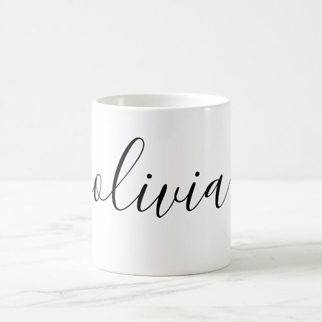 Einfache Personalisierte Signatur Kaffeetasse (Mittel)