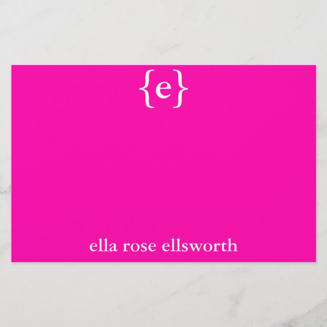 Einfache Personalisierte Stationierung Briefpapier (Vorderseite)