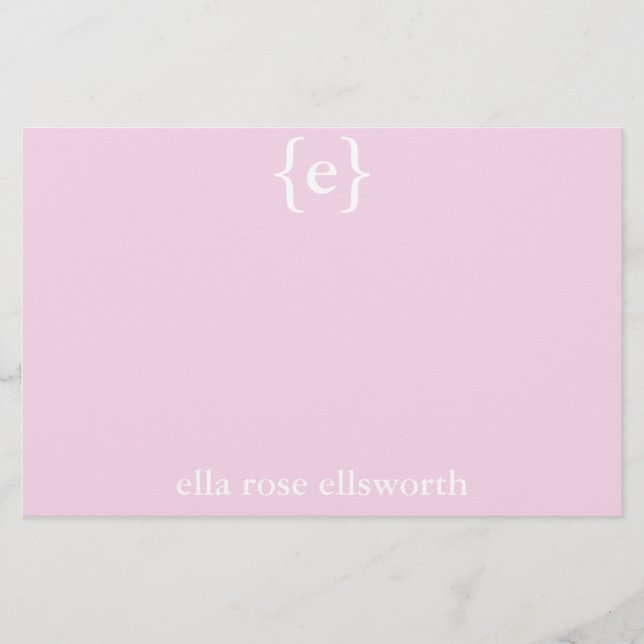 Einfache Personalisierte Stationierung Briefpapier (Vorderseite)