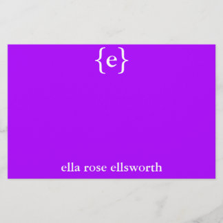 Einfache Personalisierte Stationierung Briefpapier