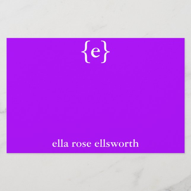 Einfache Personalisierte Stationierung Briefpapier (Vorderseite)