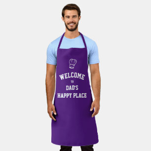 Einfache Personalisierte VATER GLÜCKLICH PLATZ Lil Schürze