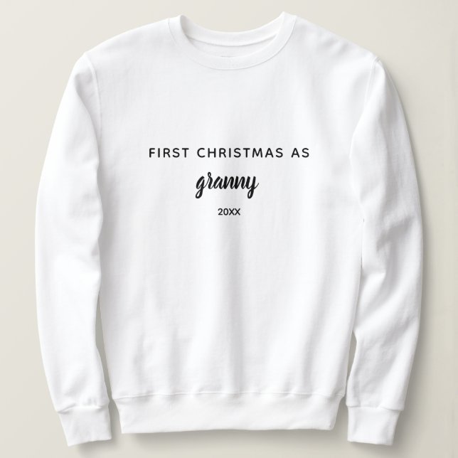 Einfache Personalisierte Weihnachten als Oma Sweatshirt (Design vorne)
