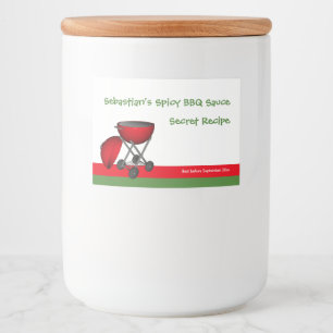 Einfache Personalisierung des GRILLEN Sauce Design Lebensmitteletikett