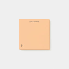 Einfache persönliche Stationierung Monogram Pale O Post-it Klebezettel