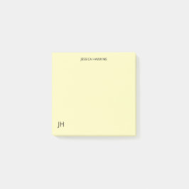Einfache persönliche Stationierungsmonogramm gelb Post-it Klebezettel
