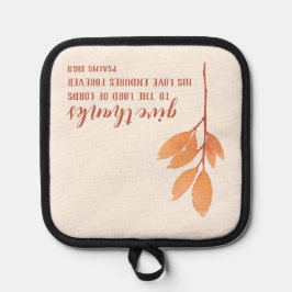 Einfache Pfirsichfarbe Dank Erntedank Topflappen