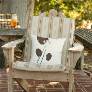Einfache Pflanzen minimalistischer Kunst Kissen