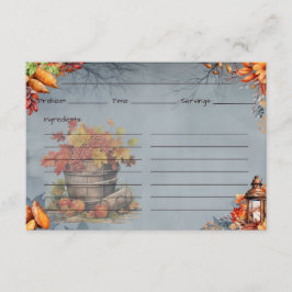 Einfache Pie-Rezept-Karte Begleitkarte