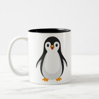 Einfache Pinguine Zweifarbige Tasse