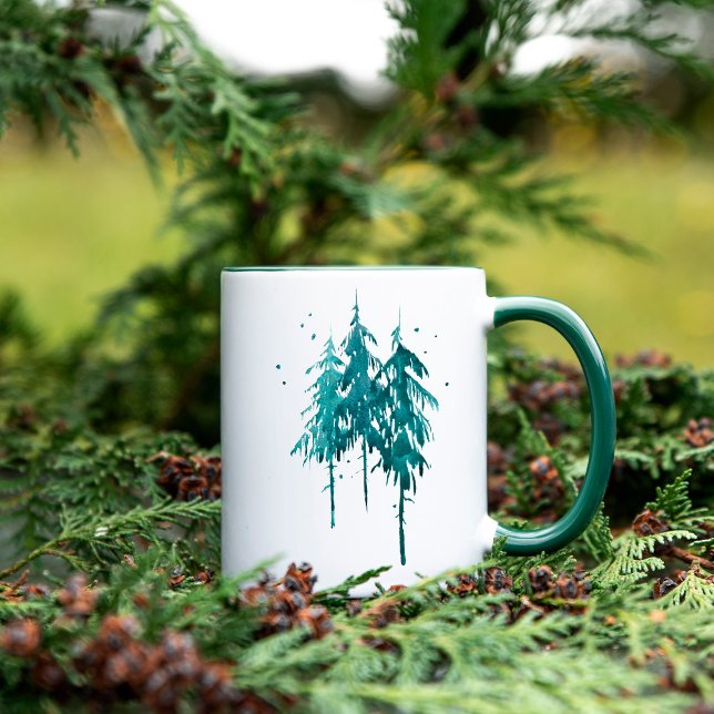 Einfache Pinienbäume Bleibe Natur Tasse (Von Creator hochgeladen)
